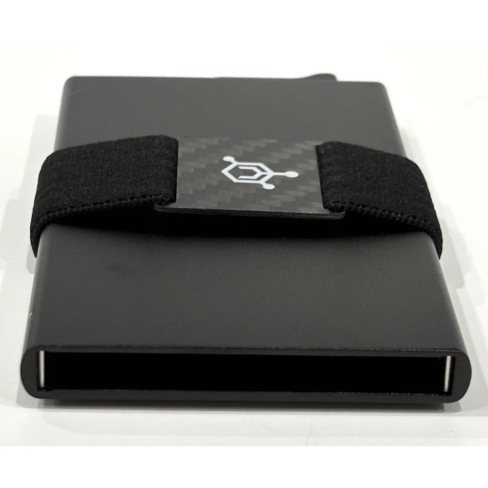 CODE 118 RFID Wallet Carbon Fiber Aluminum Minimalist Card Holder w/ Box